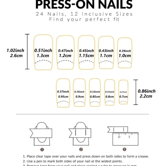 Blue Ombre Press-on Nails - Picture 4 of 6